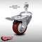 Service Caster 3 Inch SS Maroon Polyurethane 12mm Threaded Stem Caster Total Lock Brake SCC SCC-SSTSTTL20S314-PPUB-MRN-M1215 - alternate 1